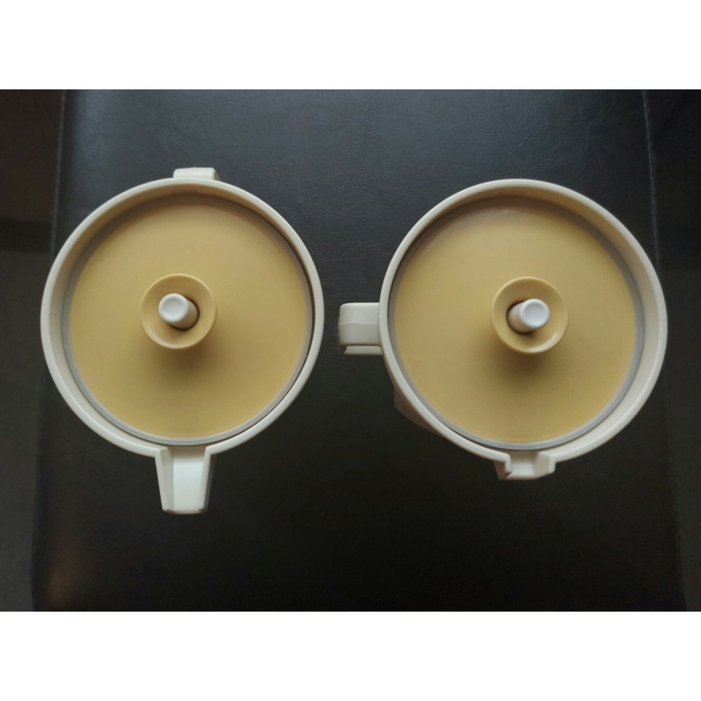 Vintage Almond And Gold Tupperware Sugar and cCreamer